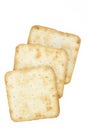 Three cream crackers