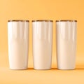 Three Creamy Smoothies Perfect Refreshment Royalty Free Stock Photo