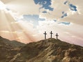Three cross on Calvary hill