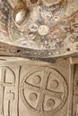 Three cross church roof interior in Rose valley, Goreme. Turkey Royalty Free Stock Photo