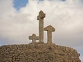 Three Cross Hill in Park Guell, Barcelona Royalty Free Stock Photo