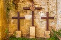 three crosses on Mount Golgotha Royalty Free Stock Photo