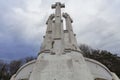 Three crosses - one of the sights of Vilnius, Lithuania Royalty Free Stock Photo