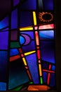 Three Crosses in Stained Glass