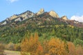 The Three Crowns Peak in the Pieniny Mountains, Poland Royalty Free Stock Photo