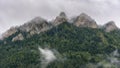 Three Crowns peak in Pieniny mountains in Poland Royalty Free Stock Photo