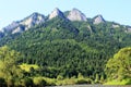 Three Crowns peak in Pieniny mountains at summer, Poland Royalty Free Stock Photo