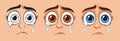 Three crying faces Royalty Free Stock Photo