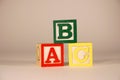 Three Cubes ABC Royalty Free Stock Photo