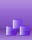 Three cubes purple Royalty Free Stock Photo