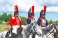 Three cuirassiers Royalty Free Stock Photo