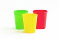 Three cup three color. Royalty Free Stock Photo