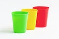 Three cup three color. Royalty Free Stock Photo
