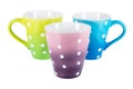 Three cups isolated
