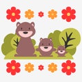 Three cute bears Royalty Free Stock Photo