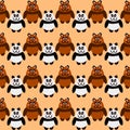 Three cute bears vector illustration Royalty Free Stock Photo