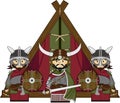 Three Cute Fierce Viking Warriors Royalty Free Stock Photo