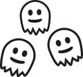 Three cute ghosts