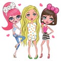 Three Cute girls Royalty Free Stock Photo