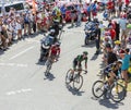 Three Cyclists on Col du Glandon - Tour de France 2015