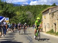 Three Cyclists on Mont Ventoux - Tour de France 2016 Royalty Free Stock Photo