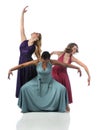 Three Dancers Performing Royalty Free Stock Photo