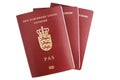 Three danish passports Royalty Free Stock Photo
