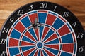 Darts in Dartboard tripple 20 - 180 Royalty Free Stock Photo