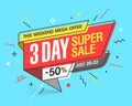 Three Day Super Sale banner