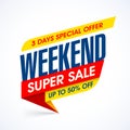 Three days super sale banner