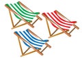 Three deckchairs