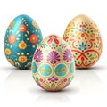 Three Decorated Easter Eggs Royalty Free Stock Photo
