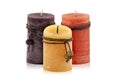 Three decorative candles