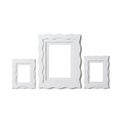Three decorative picture frames isolated on white background Royalty Free Stock Photo