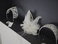 Three decorative wedding tiaras with crystals