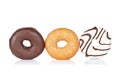 Three delicious donuts Royalty Free Stock Photo