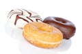 Three delicious donuts Royalty Free Stock Photo