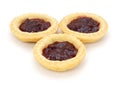 Three delicious jam tarts Royalty Free Stock Photo