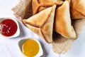Three Delicious meat and cheese sfihas, typical food from the middle east,\