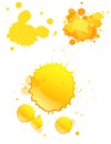 Three designs of yellow splash