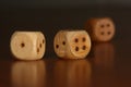 Three dice Royalty Free Stock Photo