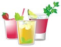 Three different cocktails Royalty Free Stock Photo