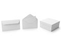 Three different envelopes isolated on white background Royalty Free Stock Photo