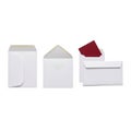 Three different envelopes isolated on white background Royalty Free Stock Photo