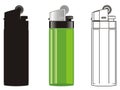 Three different lighters Royalty Free Stock Photo