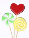 Three different lollipops Royalty Free Stock Photo