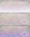 Three different lotus flower symbol voucher templates