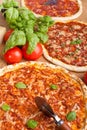 Three Different pizzas Royalty Free Stock Photo