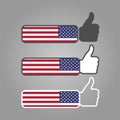 three different thumbs up likes with writing