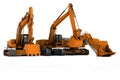 Three diggers Royalty Free Stock Photo